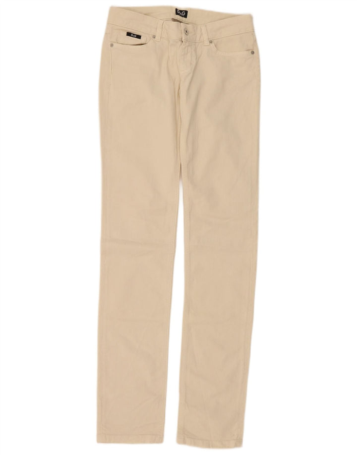 Dolce & Gabbana Jeans Slim Feminino W28 L34 Algodão Bege