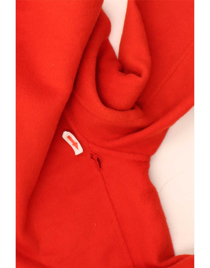 Zara Casaco feminino duplo breasted UK 10 pequeno lã vermelha