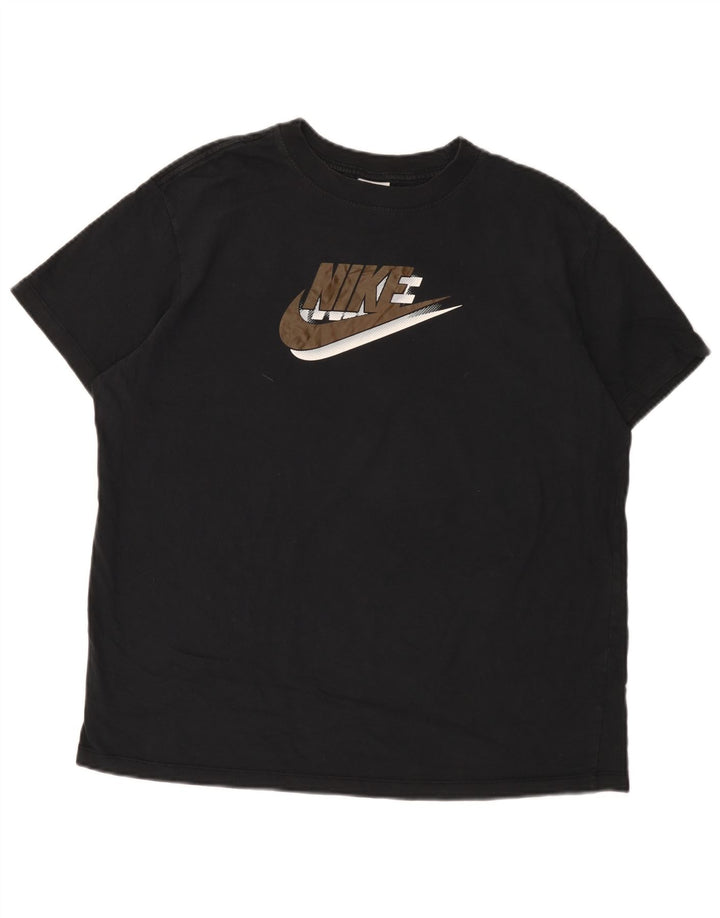 Camiseta Nike masculina oversized gráfica top médio algodão preto