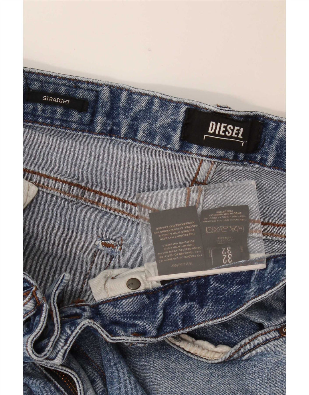 Jeans retos masculinos Diesel W32 L32 algodão azul