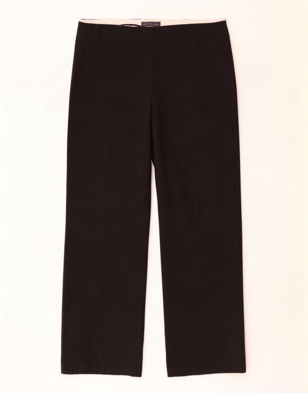 Calça casual feminina de cintura alta Marks & Spencer Reino Unido 14 grande W34 L31 preta