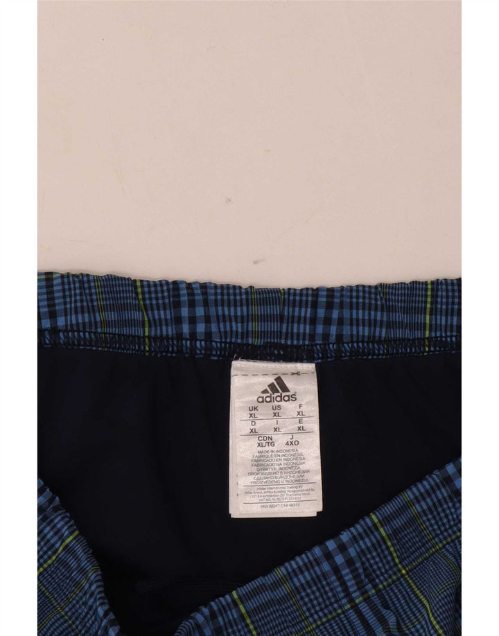 Shorts de natação masculino Adidas XL azul marinho xadrez poliéster
