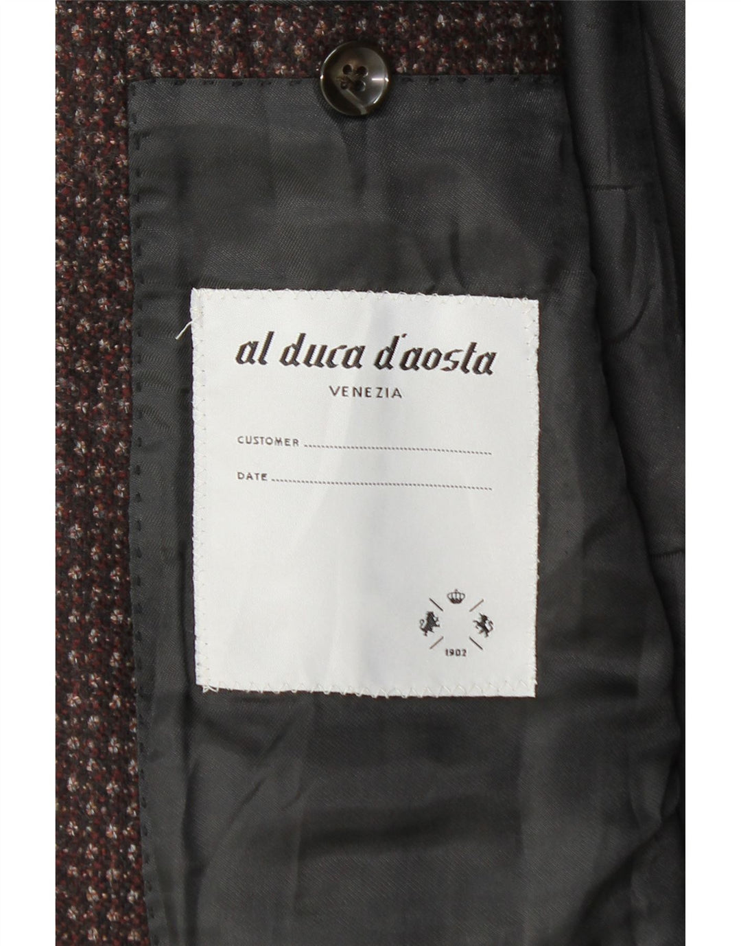 Jaqueta Blazer Masculina Al Duca D'Aosta com 3 Botões IT 52 XL Borgonha Salpicada