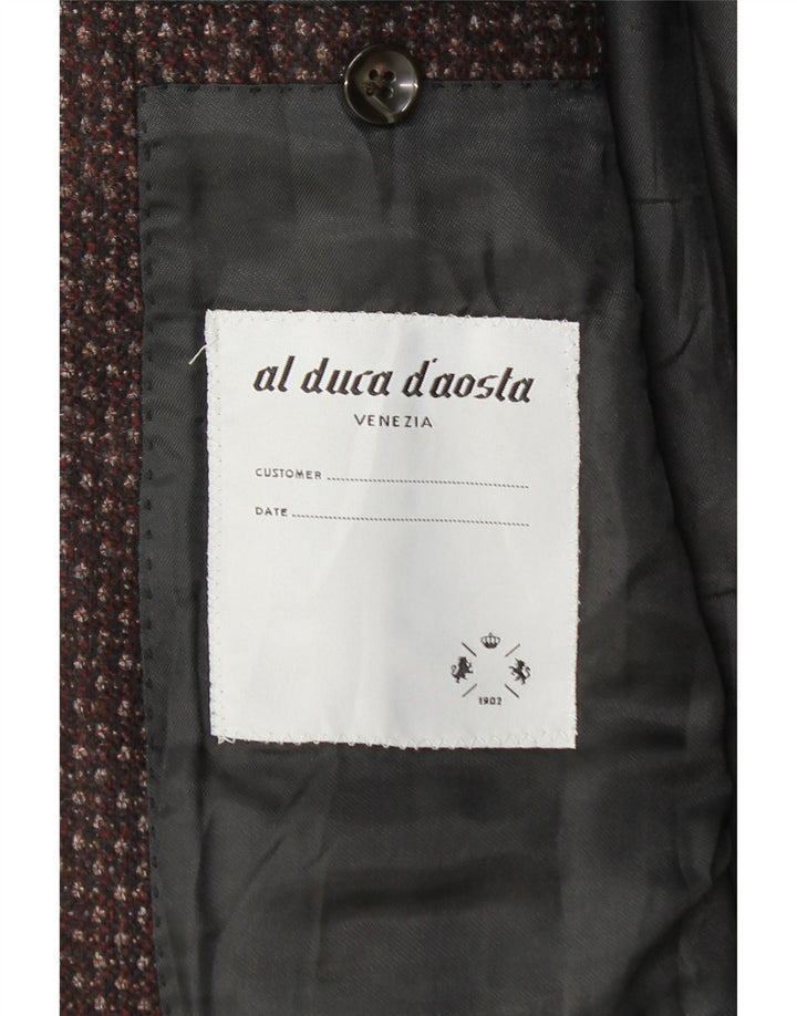 Jaqueta Blazer Masculina Al Duca D'Aosta com 3 Botões IT 52 XL Borgonha Salpicada