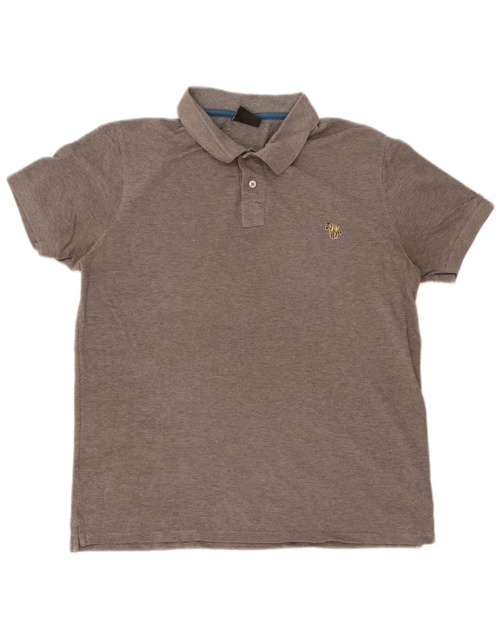 Camisa polo masculina PAUL SMITH algodão cinza médio