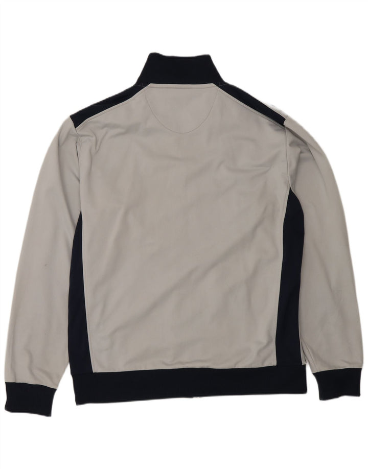 Asics Mens Tracksuit Top Jacket Grande Cinza Colorblock