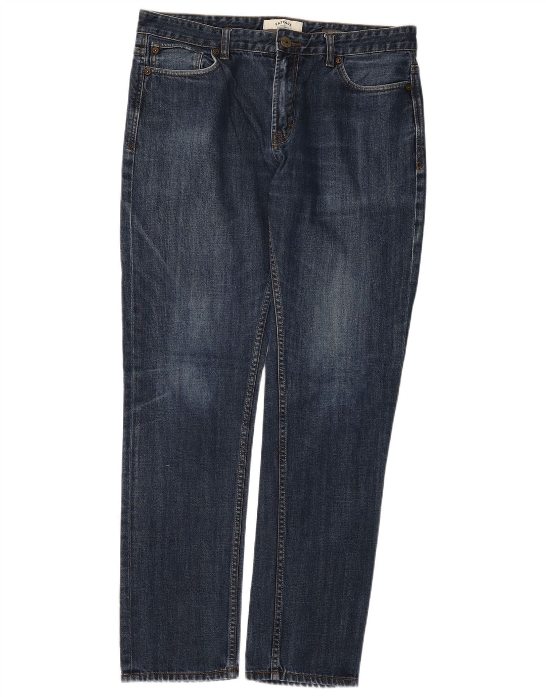 Fat Face Mens Slim Jeans W36 L33 Azul Marinho Algodão