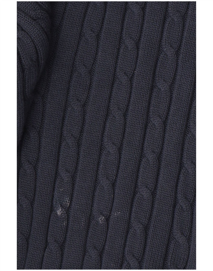 TOMMY HILFIGER Suéter masculino com gola redonda e gola redonda médio azul marinho