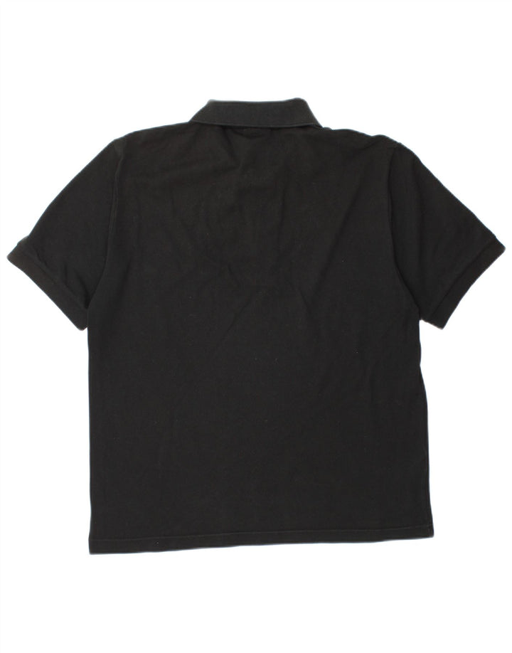 Camisa polo masculina LACOSTE tamanho 5 grande algodão preto