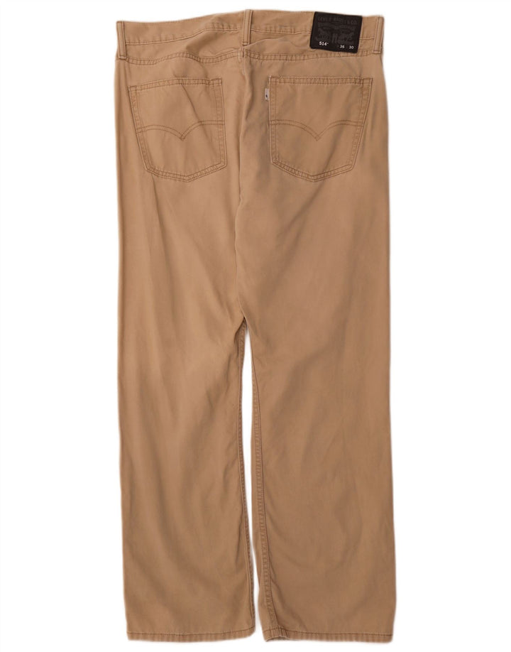 LEVI'S Calça masculina 514 reta casual W36 L30 algodão bege