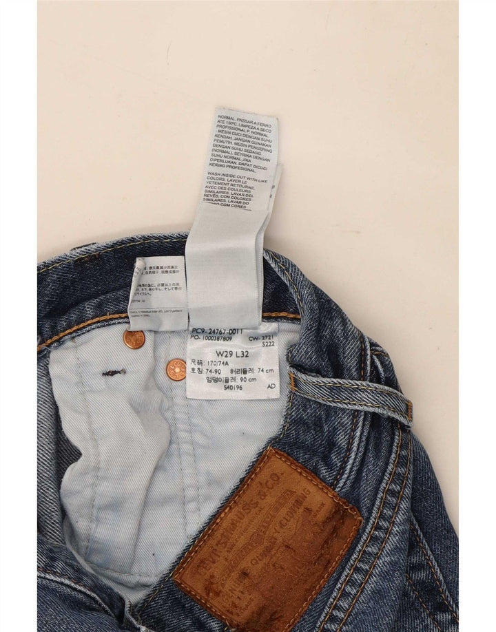 Jeans retos femininos Levi's W29 L32 algodão azul