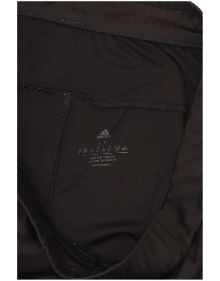 Shorts esportivos masculinos Adidas grande poliéster preto