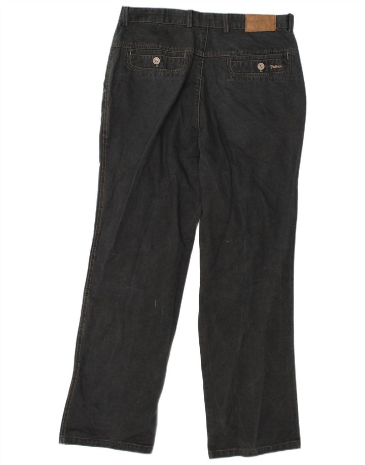 Calça Chino Reta Masculina Vintage W34 L31 Preta