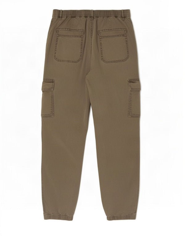 Calça jogger feminina Marks & Spencer Cargo Reino Unido 12 médio W28 L29 cáqui