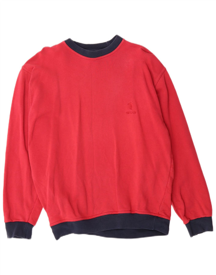Trussardi moletom masculino jumper grande algodão colorblock rosa