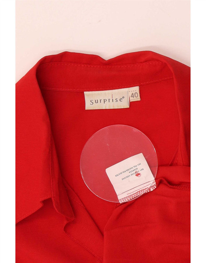 Camisa feminina SURPRISE manga 3/4 EU 40 viscose vermelha média