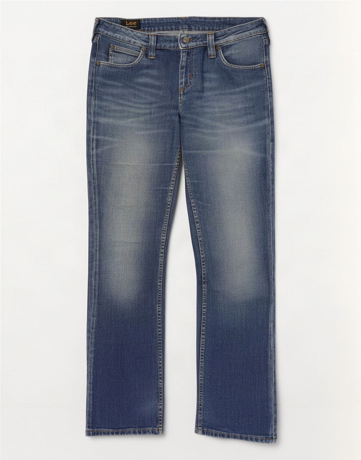 Lee Womens Jinx Bootcut Jeans W33 L33 Azul Algodão