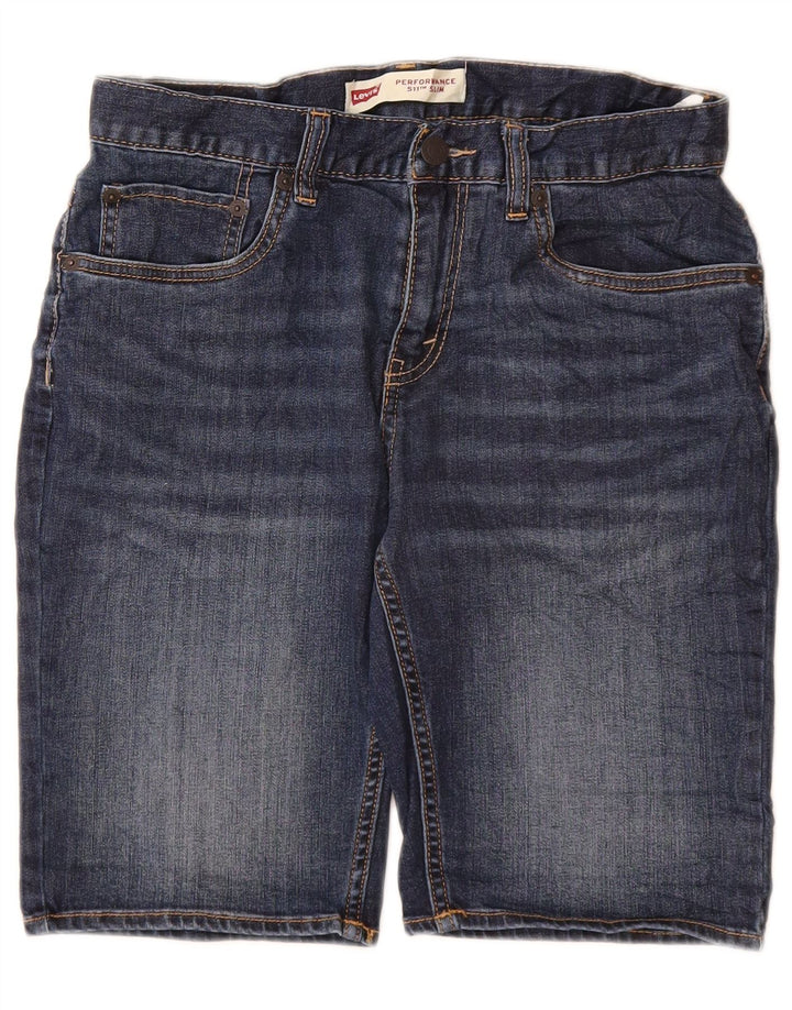 Shorts jeans Levi's Boys 511 15-16 anos W28 azul algodão
