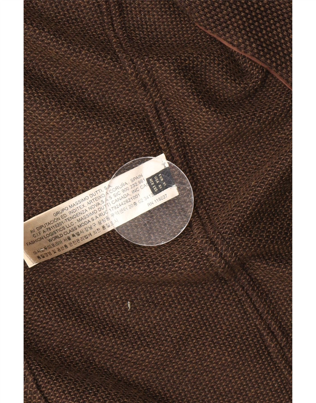 Jaqueta blazer masculina Massimo Dutti com 2 botões Reino Unido 42 XL algodão marrom