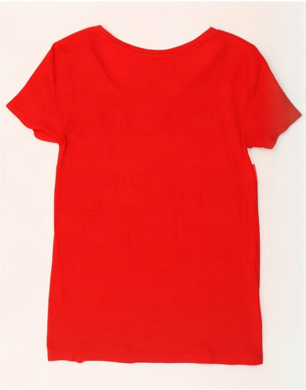 Camiseta feminina Tommy Hilfiger com estampa gráfica UK 6 XS vermelho colorblock