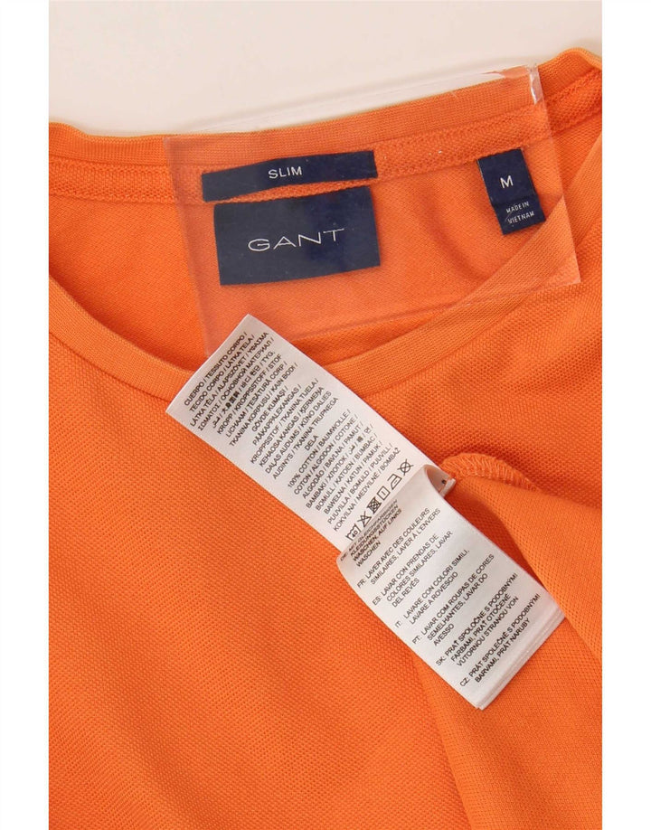 Camiseta masculina Gant Slim Fit Top Médio Algodão Laranja