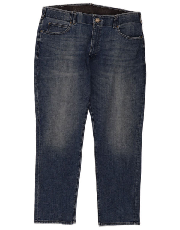 Lee Mens Straight Jeans W38 L30 Azul Algodão