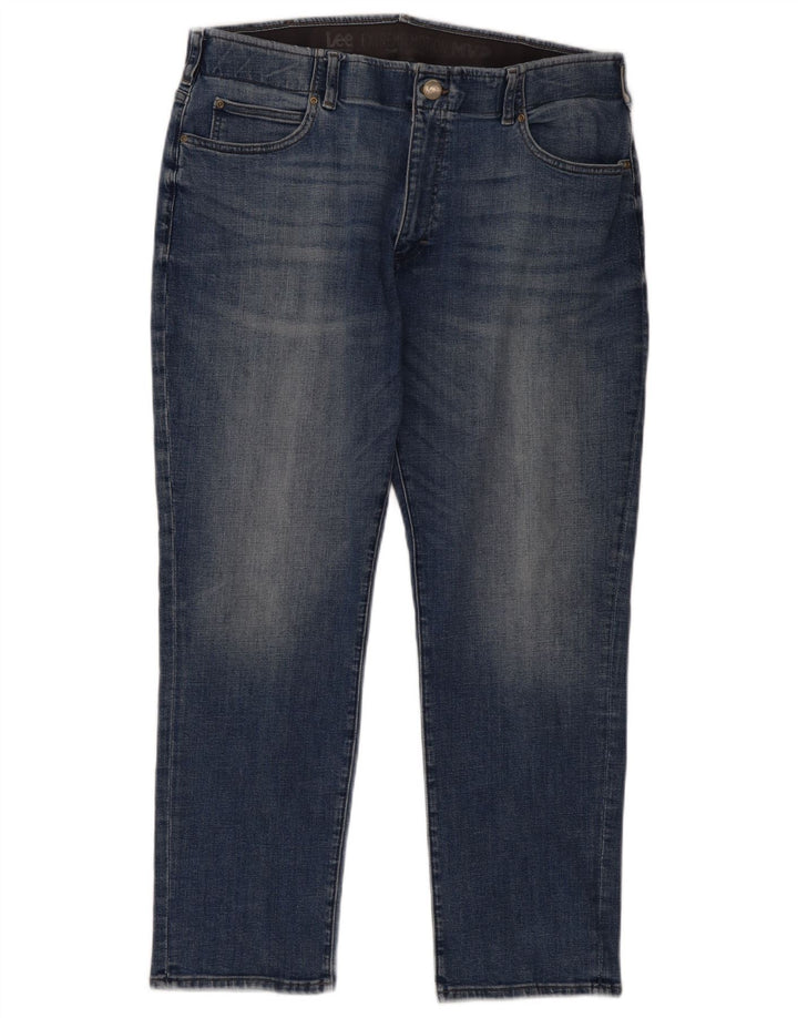 Lee Mens Straight Jeans W38 L30 Azul Algodão
