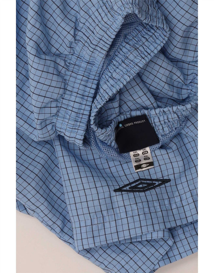 Umbro Mens Graphic Regular Sport Shorts 2XL Blue Check