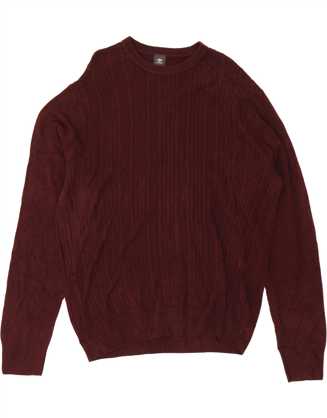 DOCKERS Mens Crew Neck Jumper Sweater XL Burgundy Acrylic Vintage Dockers and Second-Hand Dockers from Messina Hembry 