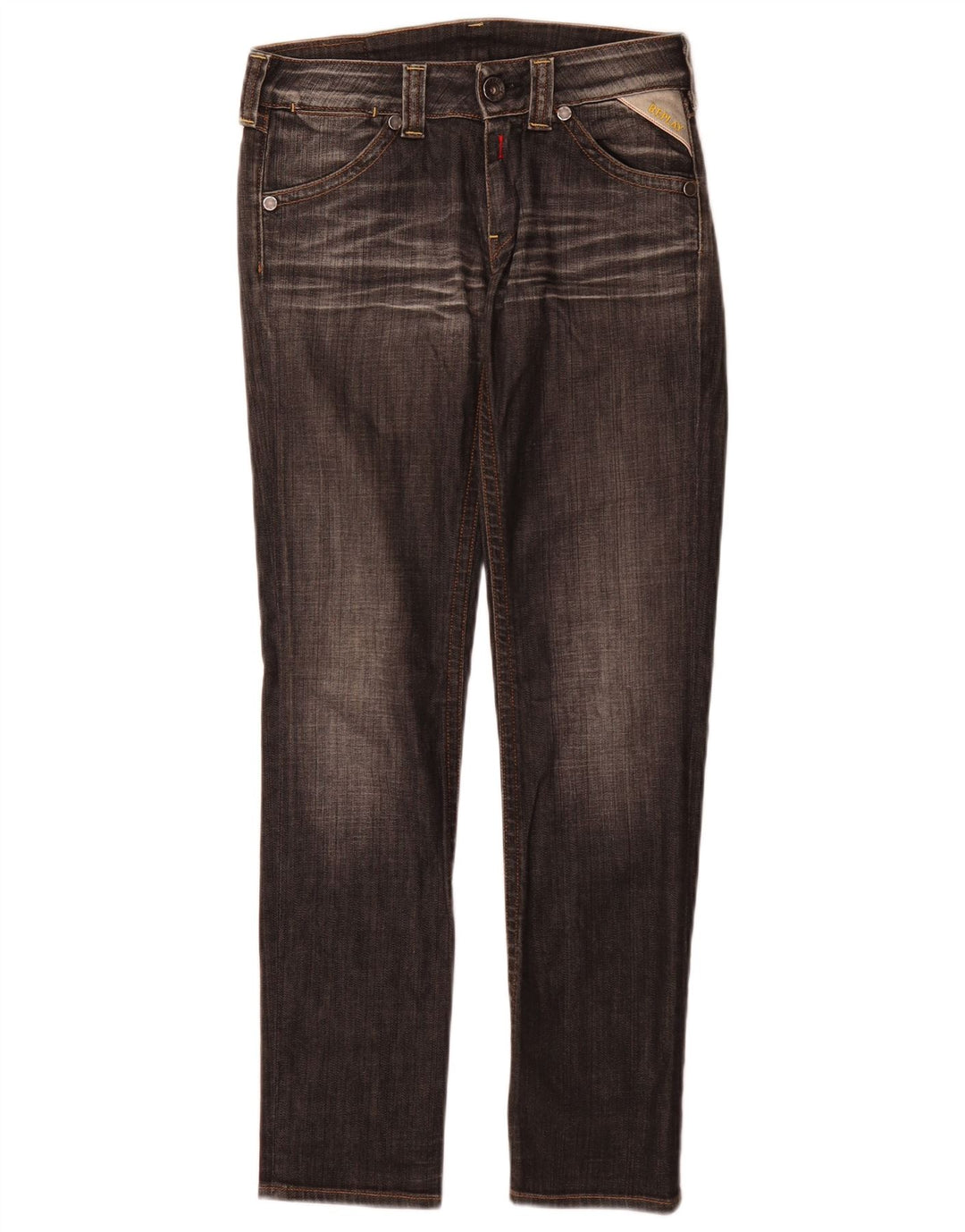 Replay Jeans Slim Feminino W26 L30 Algodão Cinza