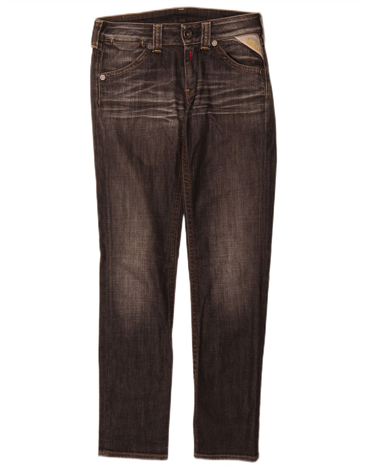 Replay Jeans Slim Feminino W26 L30 Algodão Cinza