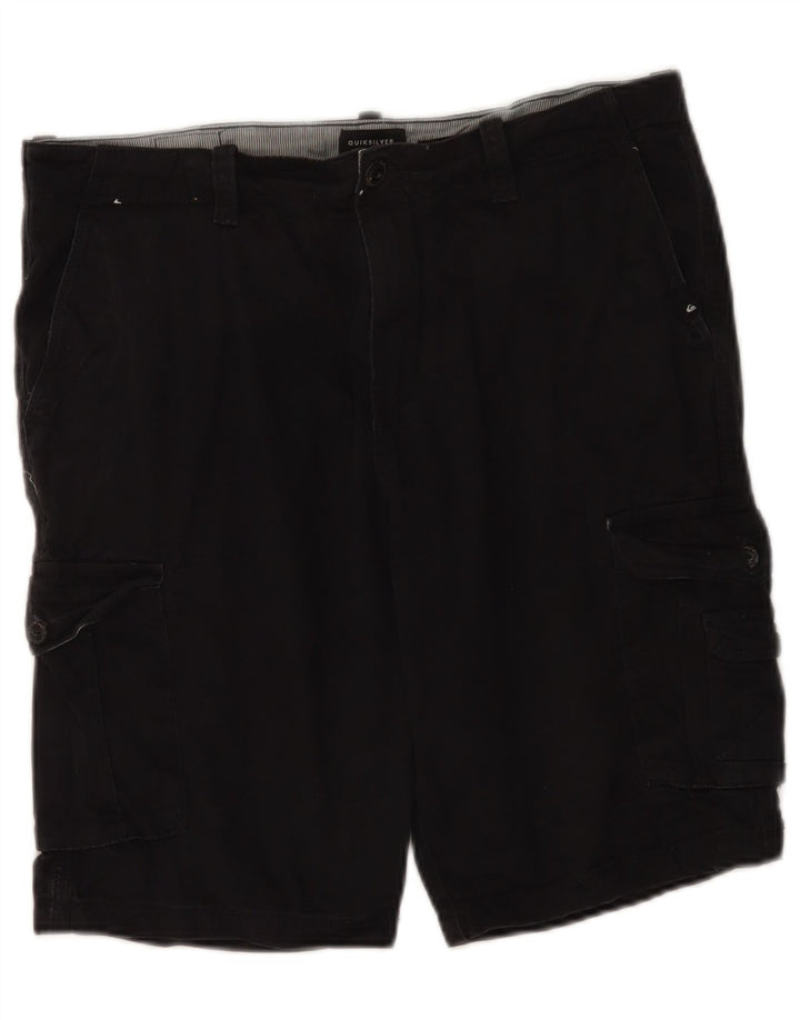 Quiksilver Mens Cargo Shorts W32 Grande Algodão Preto