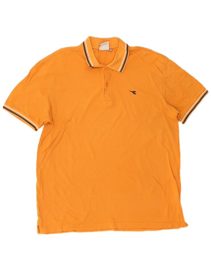 Camisa polo masculina DIADORA 2XL algodão laranja