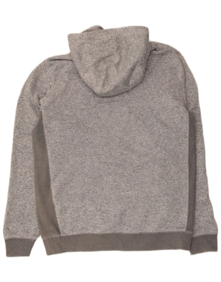 Suéter com capuz masculino Quiksilver grande cinza colorblock poliéster