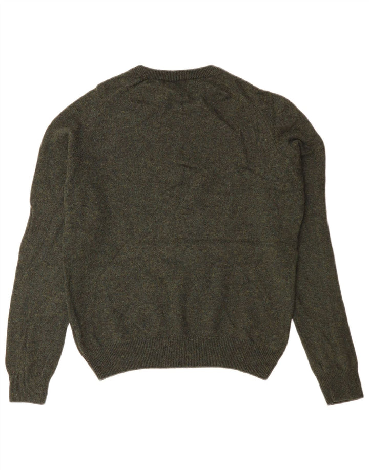 Suéter feminino Marks & Spencer com gola redonda Reino Unido 14 verde médio