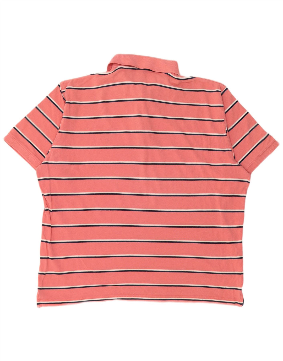 Camisa polo masculina Gant grande algodão listrado rosa