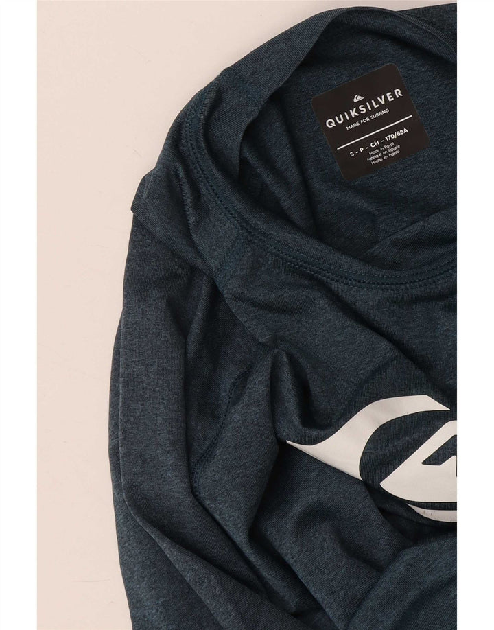 Camiseta masculina Quiksilver com estampa gráfica pequena azul