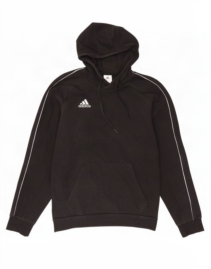 Adidas Mens Hoodie Jumper Médio Algodão Preto
