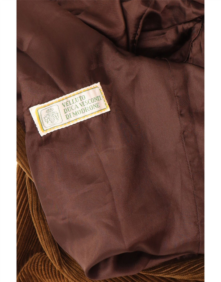 Velluto Duca Visconti Jaqueta blazer feminina de veludo com 2 botões IT 48 XL Caqui