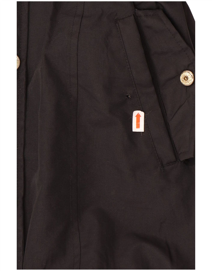 Jaqueta parka feminina com capuz Lipsy UK 8 poliéster preto pequeno