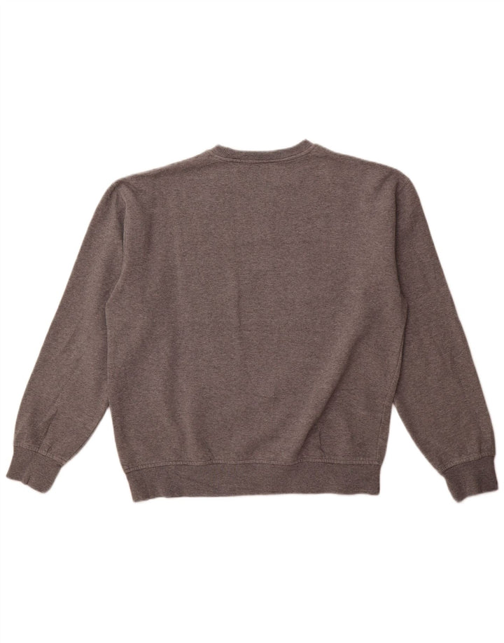 Fila moletom masculino jumper médio cinza algodão