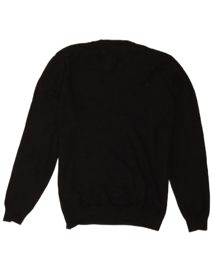 Zara Suéter feminino com gola redonda, Reino Unido 14, grande, preto