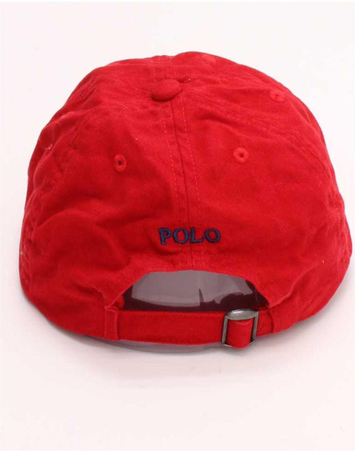 Boné de beisebol masculino Polo Ralph Lauren tamanho único 4-7 anos algodão vermelho