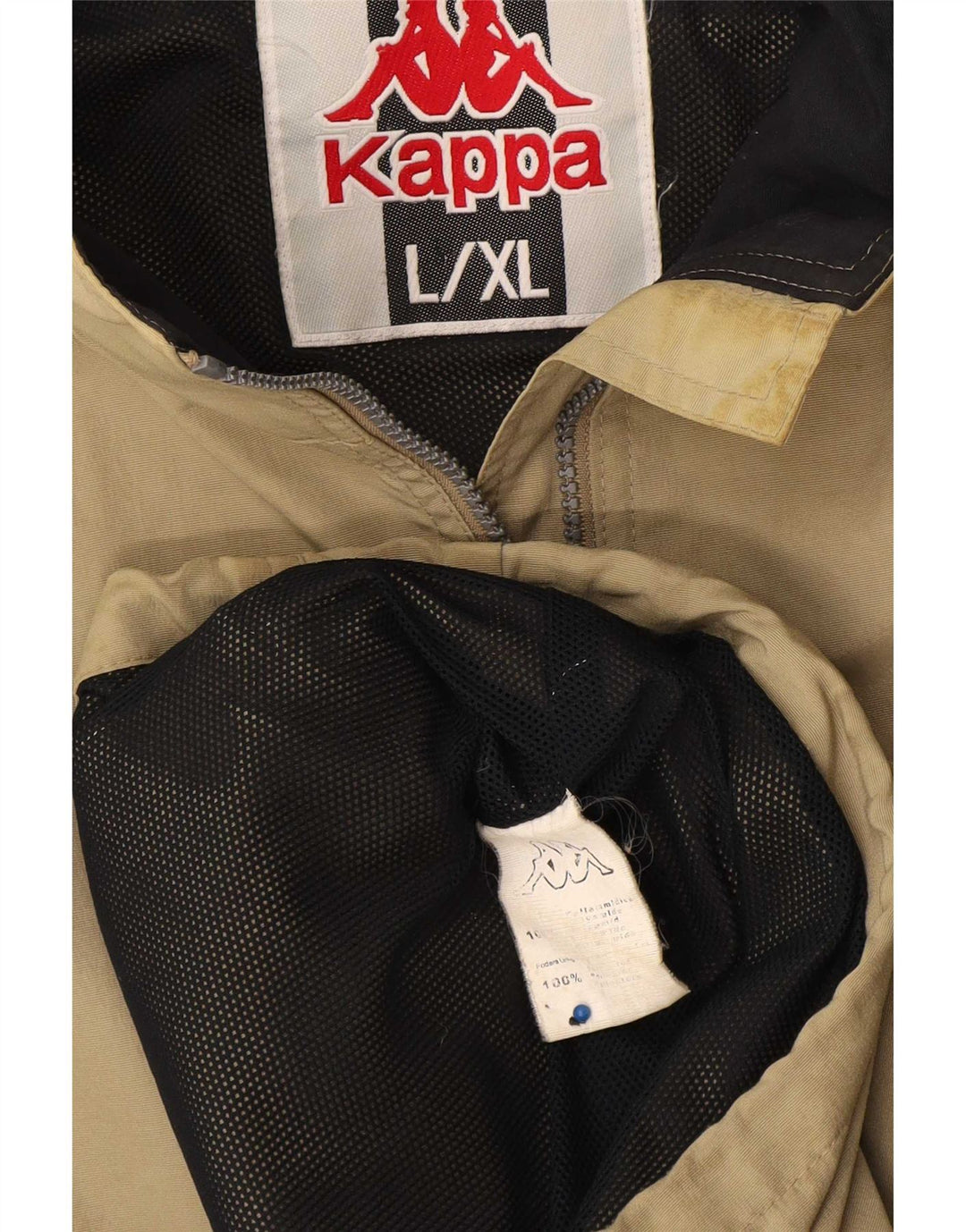 Jaqueta de chuva masculina Kappa UK 40 grande poliamida cáqui