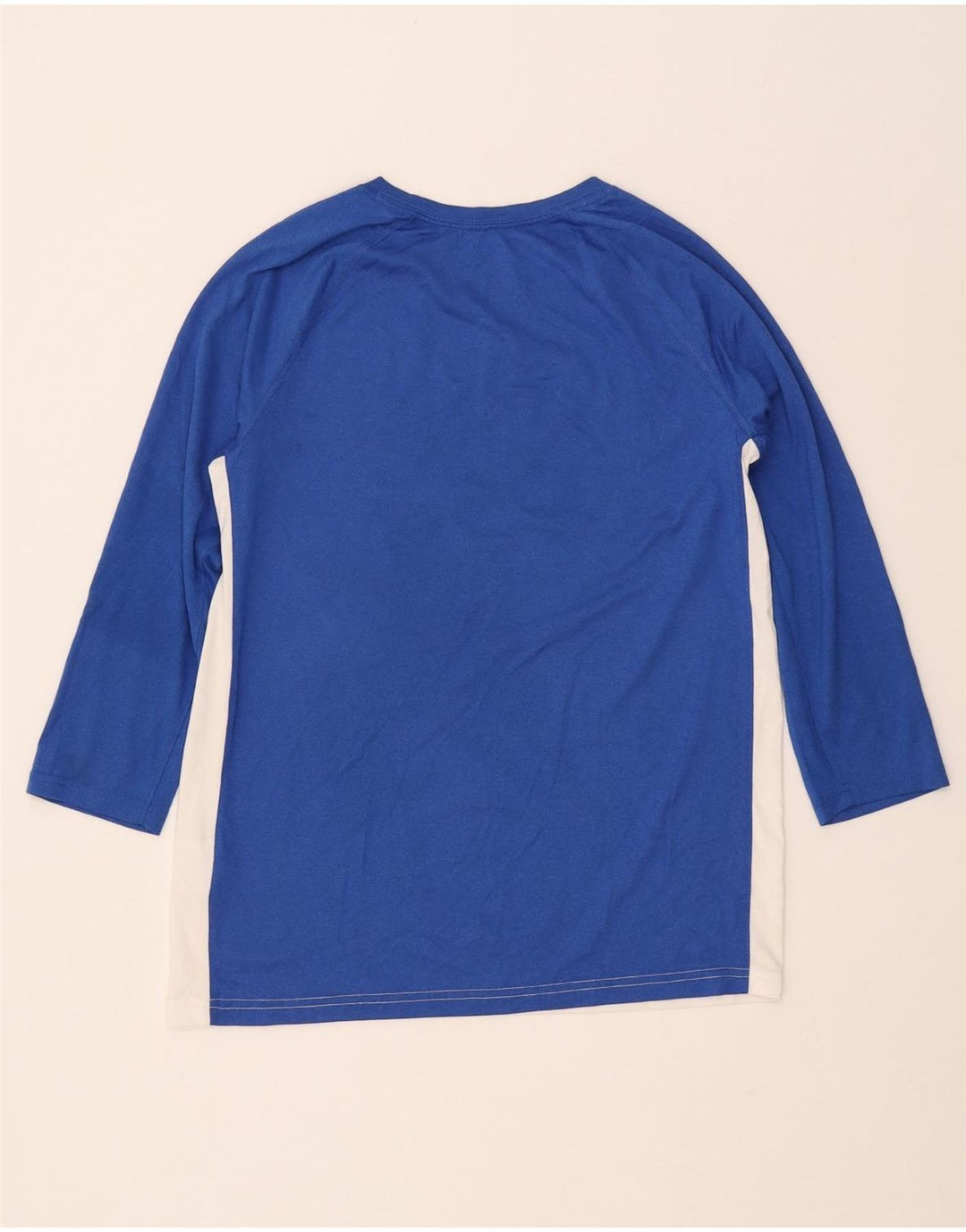 Top gráfico feminino NIKE Dri Fit manga 3/4 UK 18 XL branco colorblock