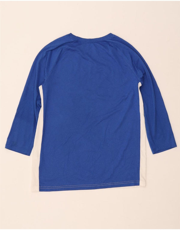 Top gráfico feminino NIKE Dri Fit manga 3/4 UK 18 XL branco colorblock