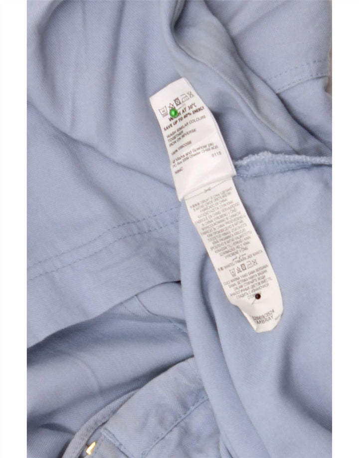 Jaqueta bomber feminina Marks & Spencer de grandes dimensões Reino Unido 12 viscose azul médio