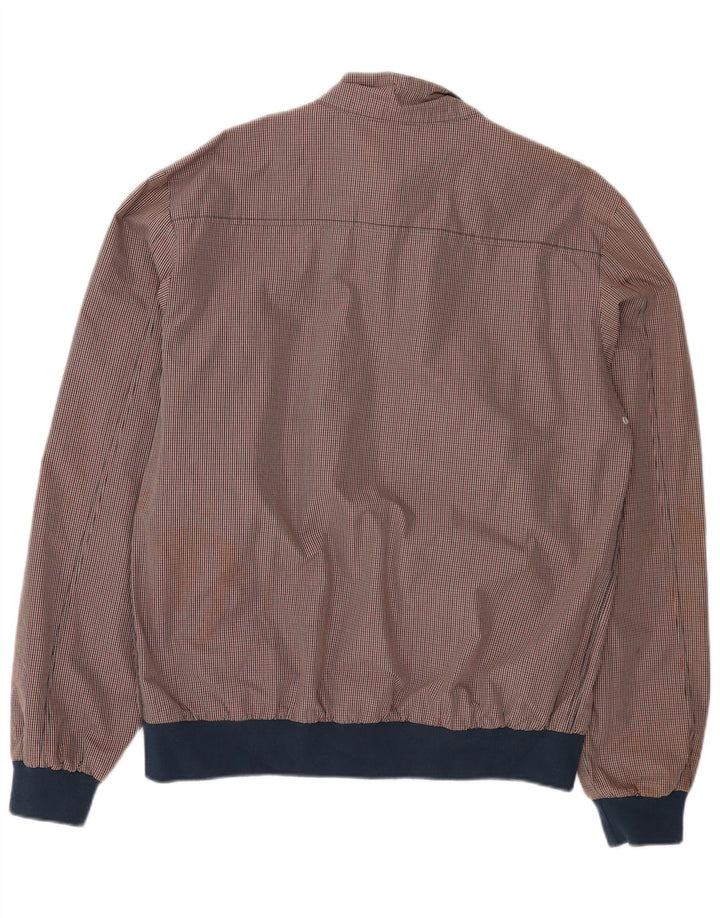 Jaqueta bomber masculina Quiksilver UK 42 XL algodão guingão vermelho