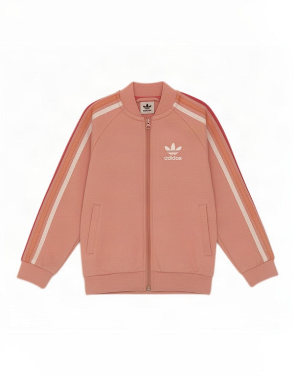 Jaqueta Adidas Meninas Treino Top 6-7 Anos Algodão Rosa