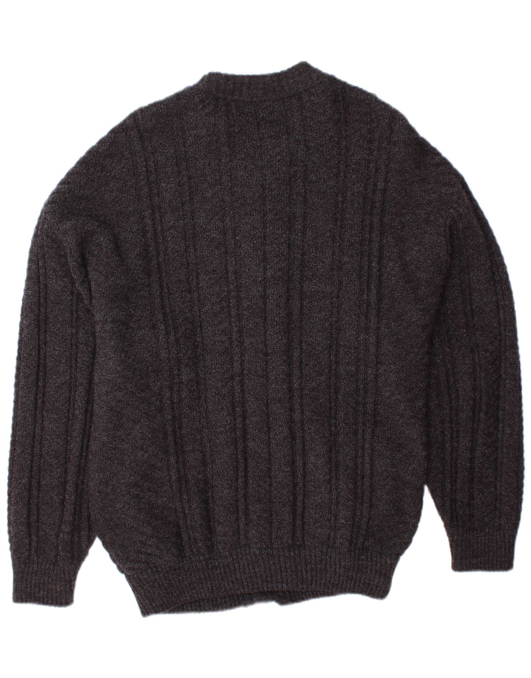 Suéter cardigã masculino VINTAGE pequeno cinza Argyle/acrílico diamante